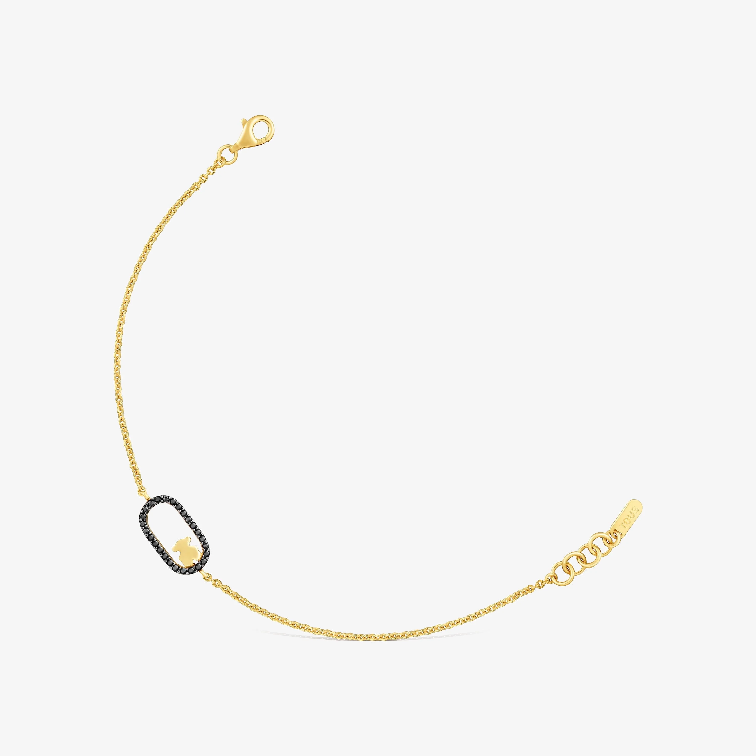 Chain bracelet with spinels and 18 kt gold plating on silver Camille - 1
