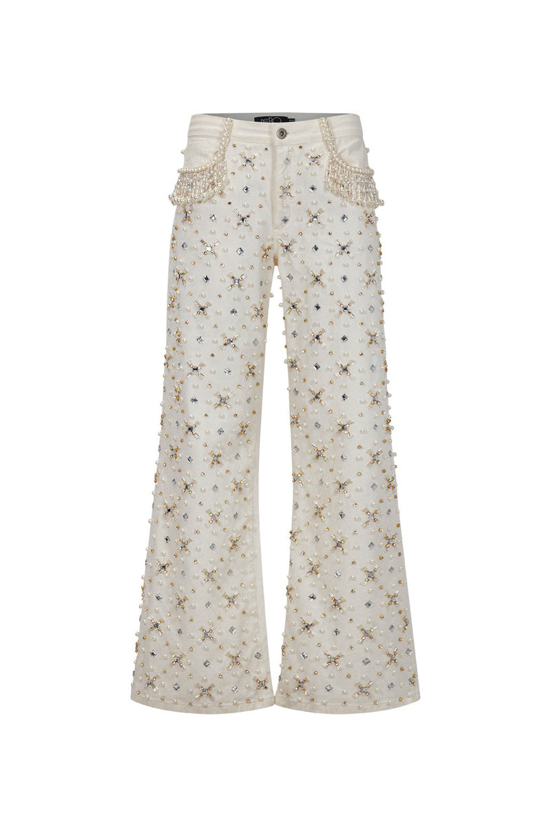 Beaded Wide Leg Jeans 5