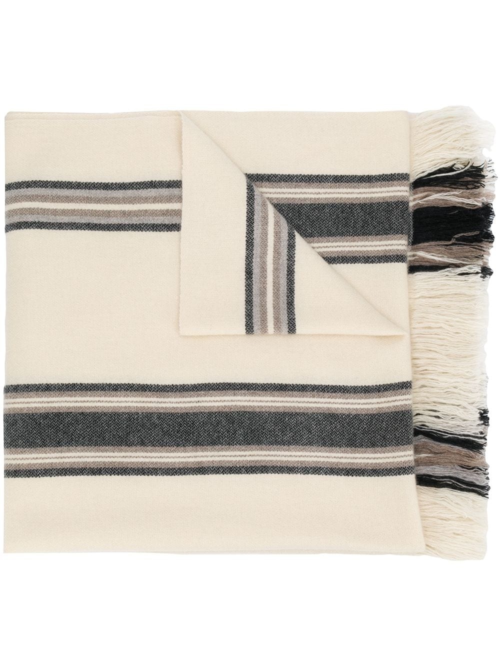 striped cashmere scarf - 1