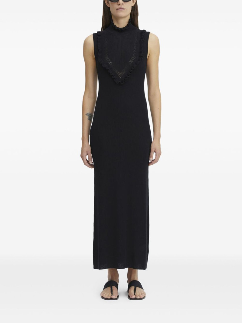Rodebjer ribbed ruffle maxi dress outlook