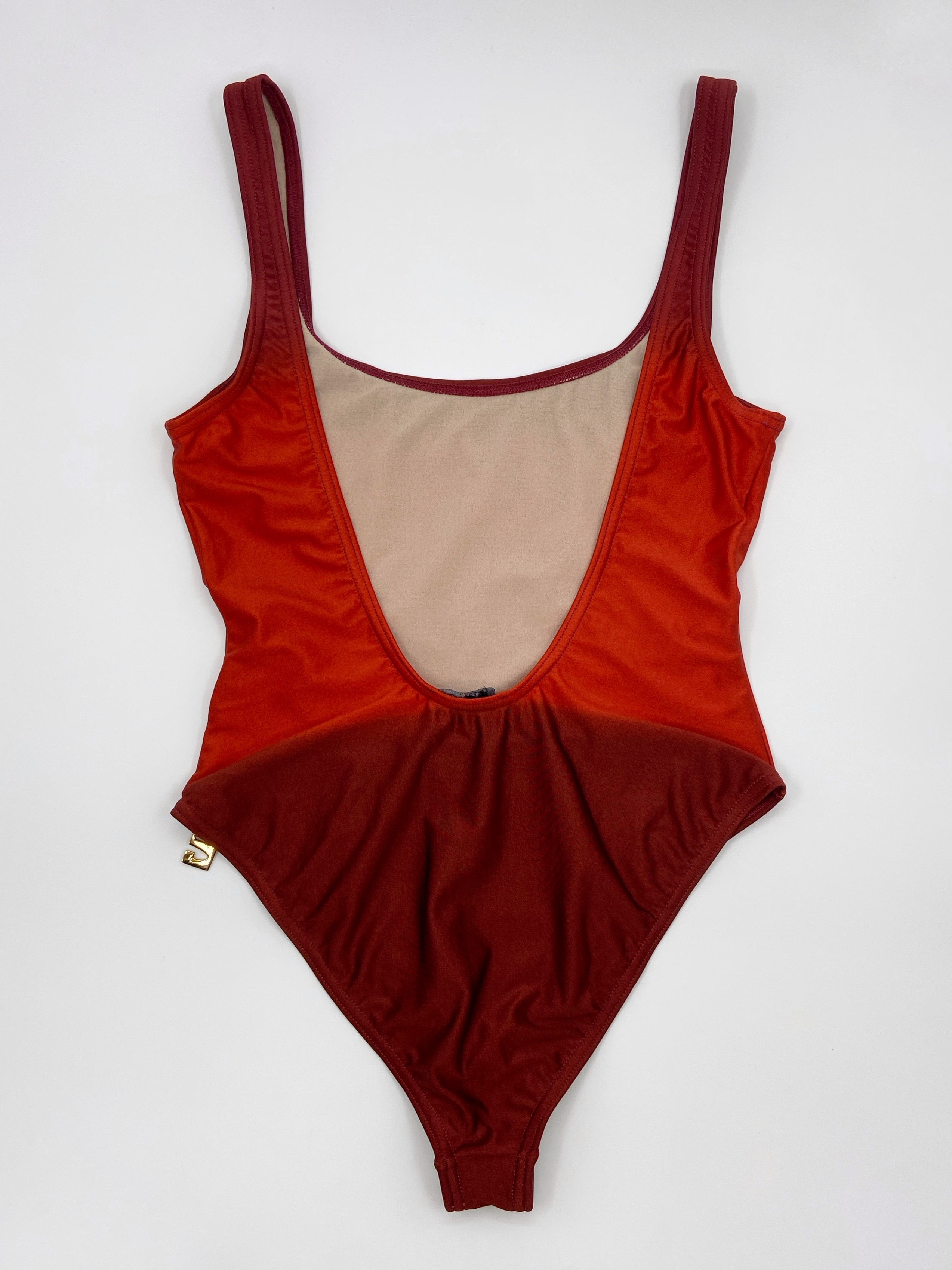 Gucci Spring 1997 Tom Ford Red Ombré One Piece Swimsuit S - 10