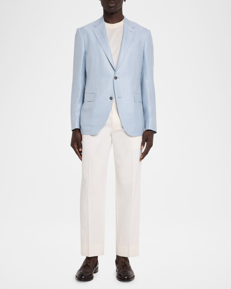 ZEGNA Men & apos;s Wool Gingham Single-Breasted Sport Coat outlook