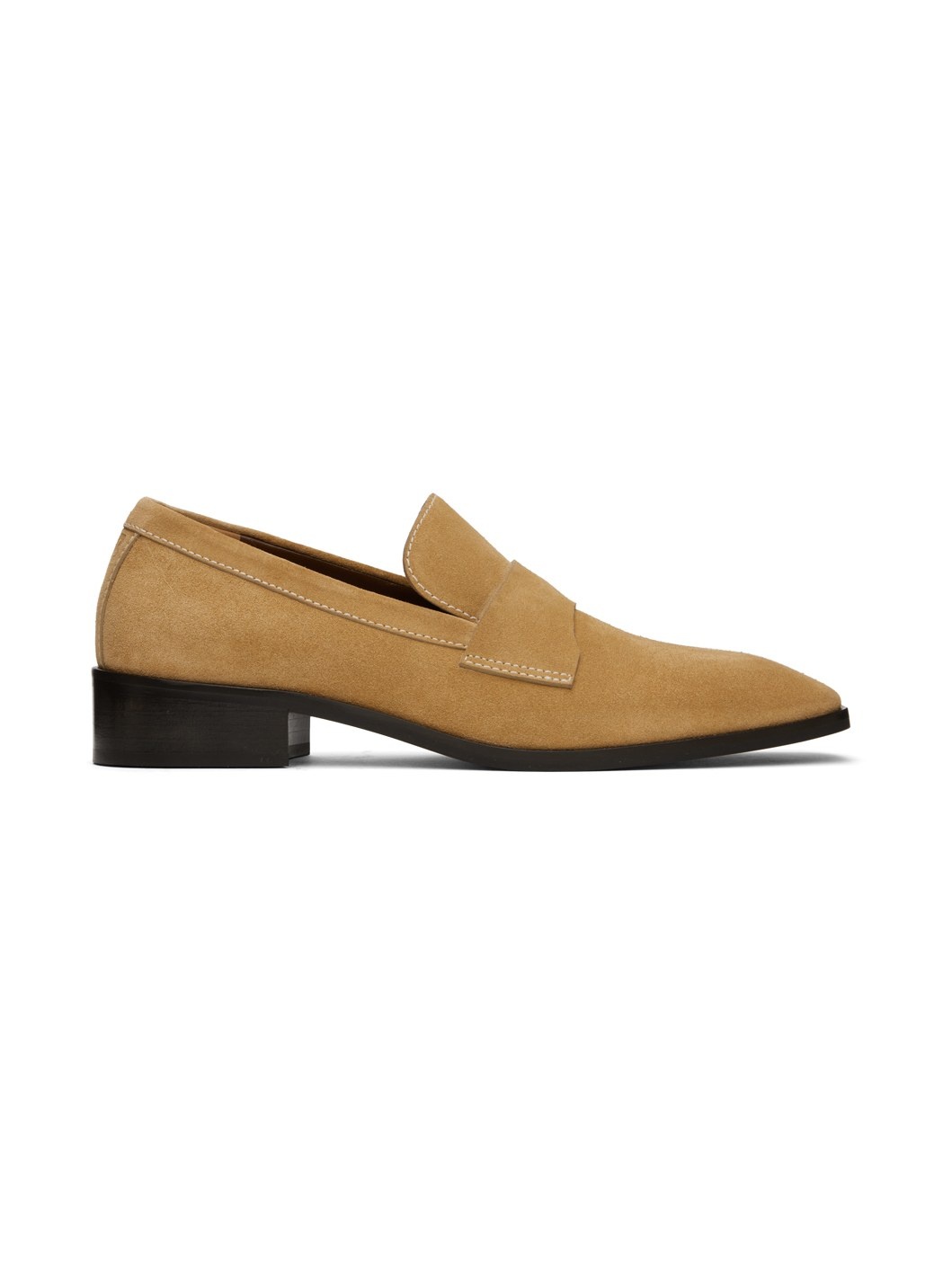Beige Suede Loafers - 1