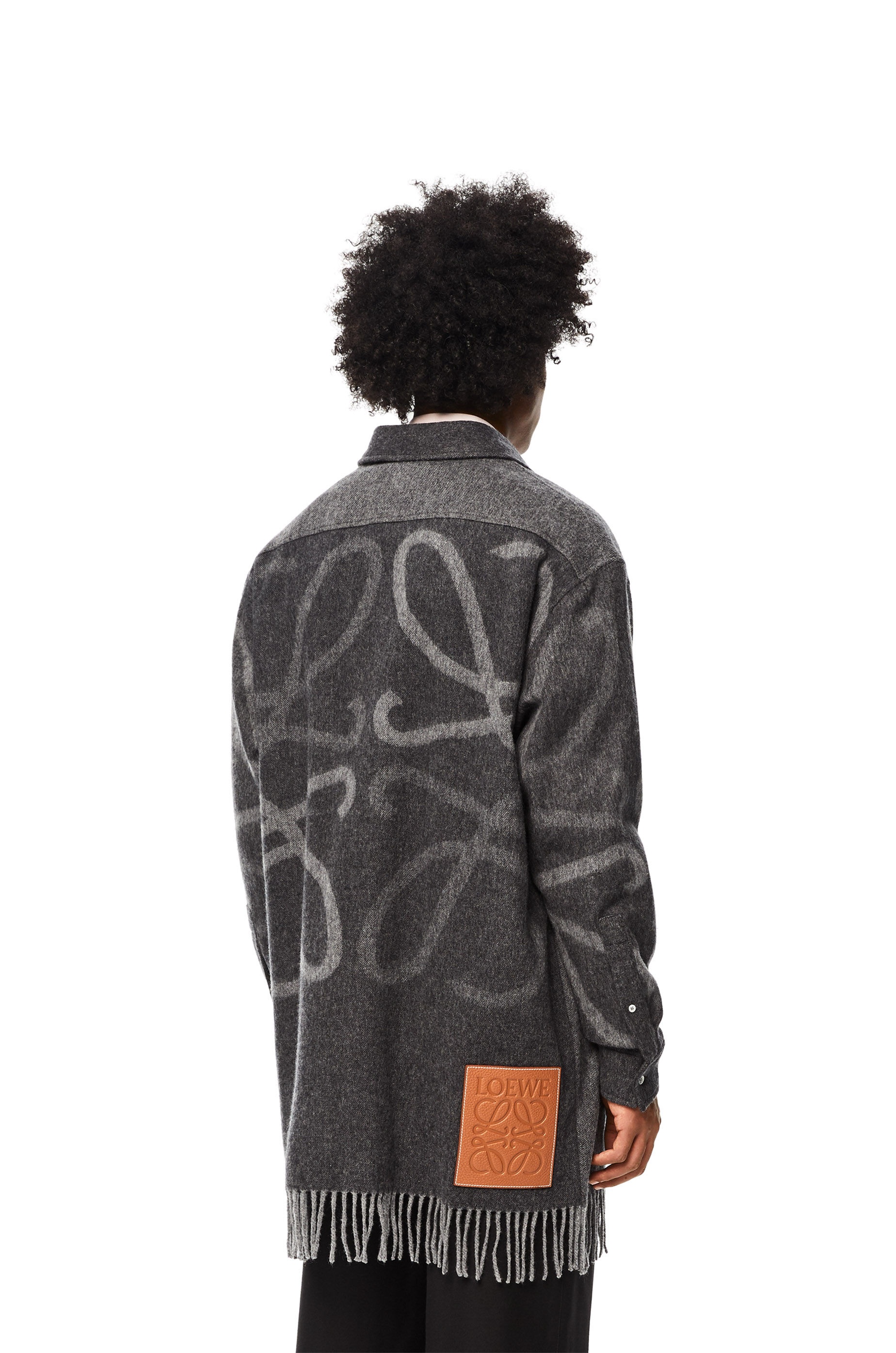 Anagram blanket shirt in wool and cashmere - 4