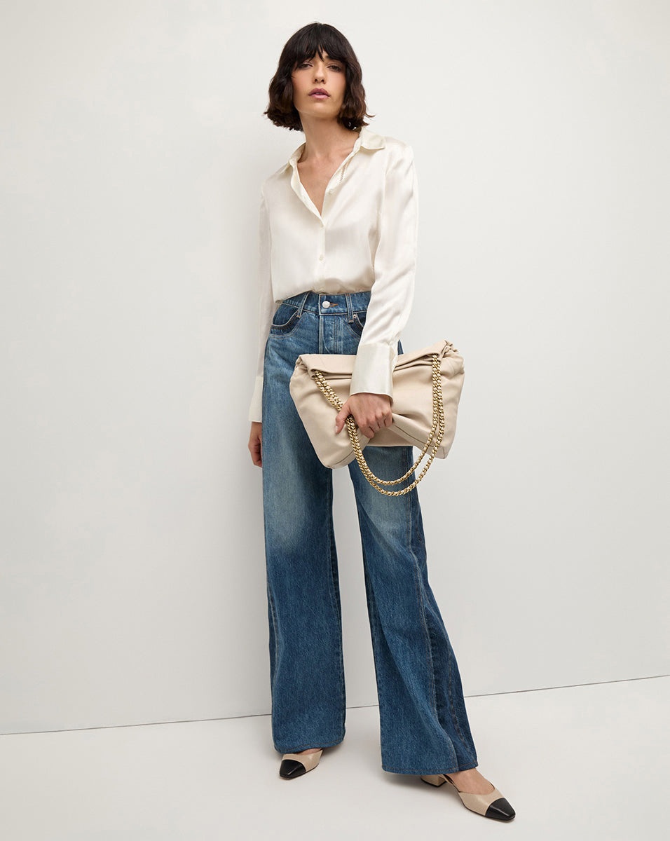 TAYLOR TWO-TONE WIDE-LEG JEAN - 4