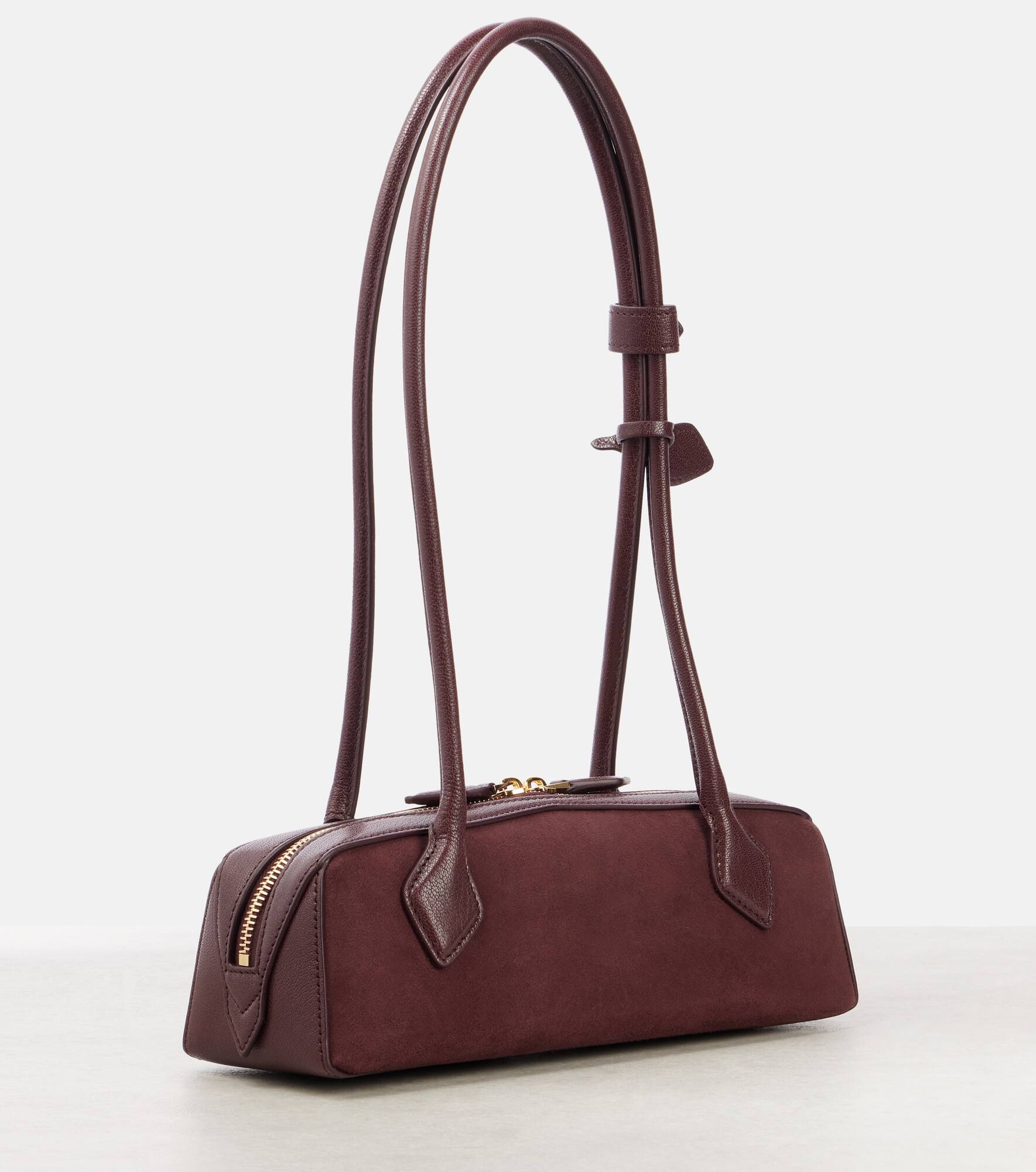 Le Teckel Small suede shoulder bag - 4