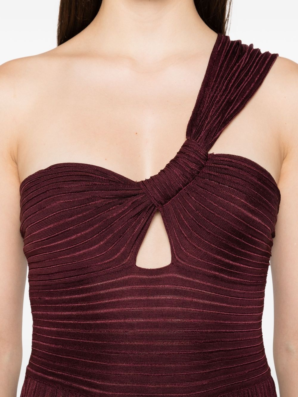 pleated one-shoulder dress - 5