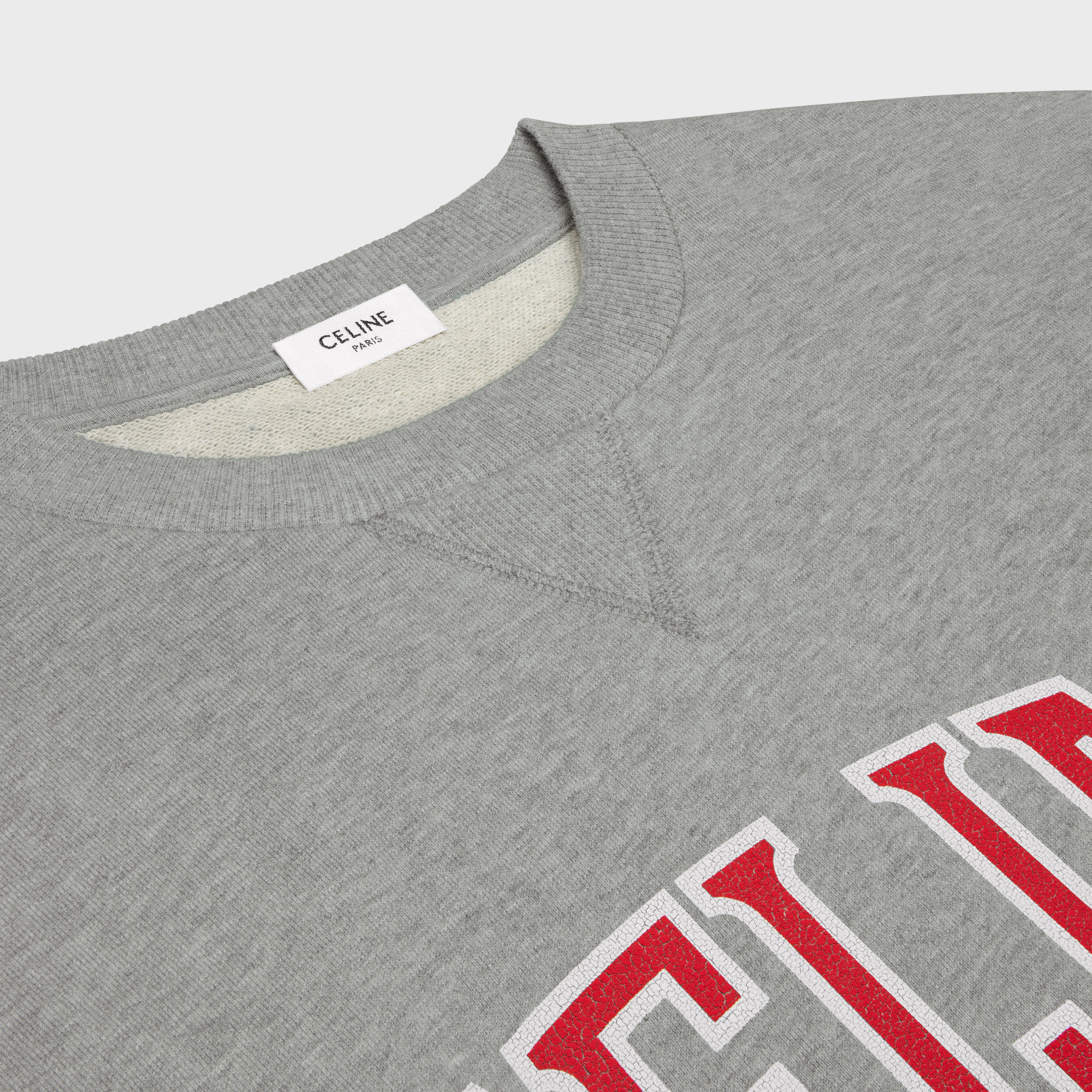 celine loose sweatshirt in COTTON FLEECE - 3