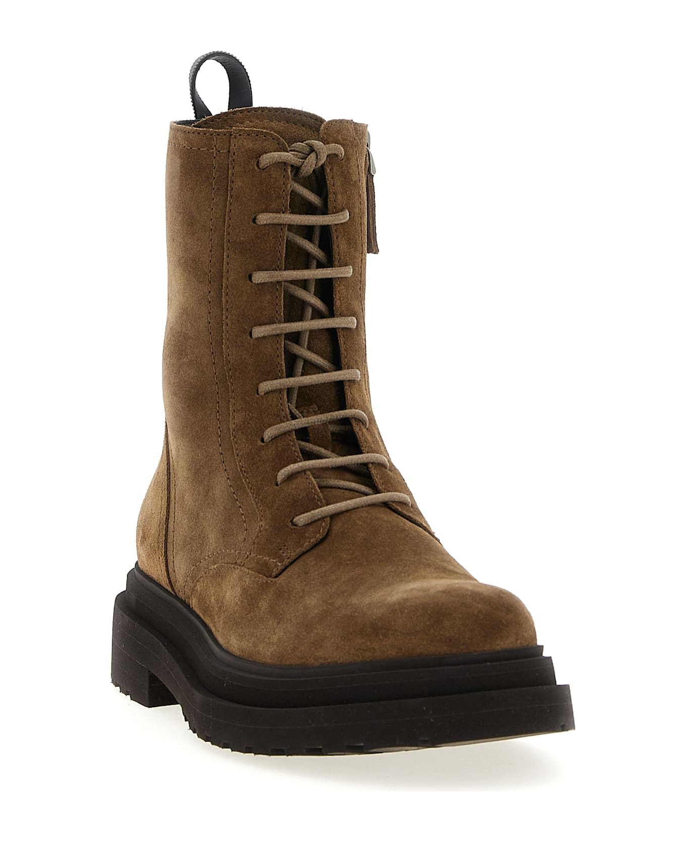 Suede Combat Boots Monile - 2
