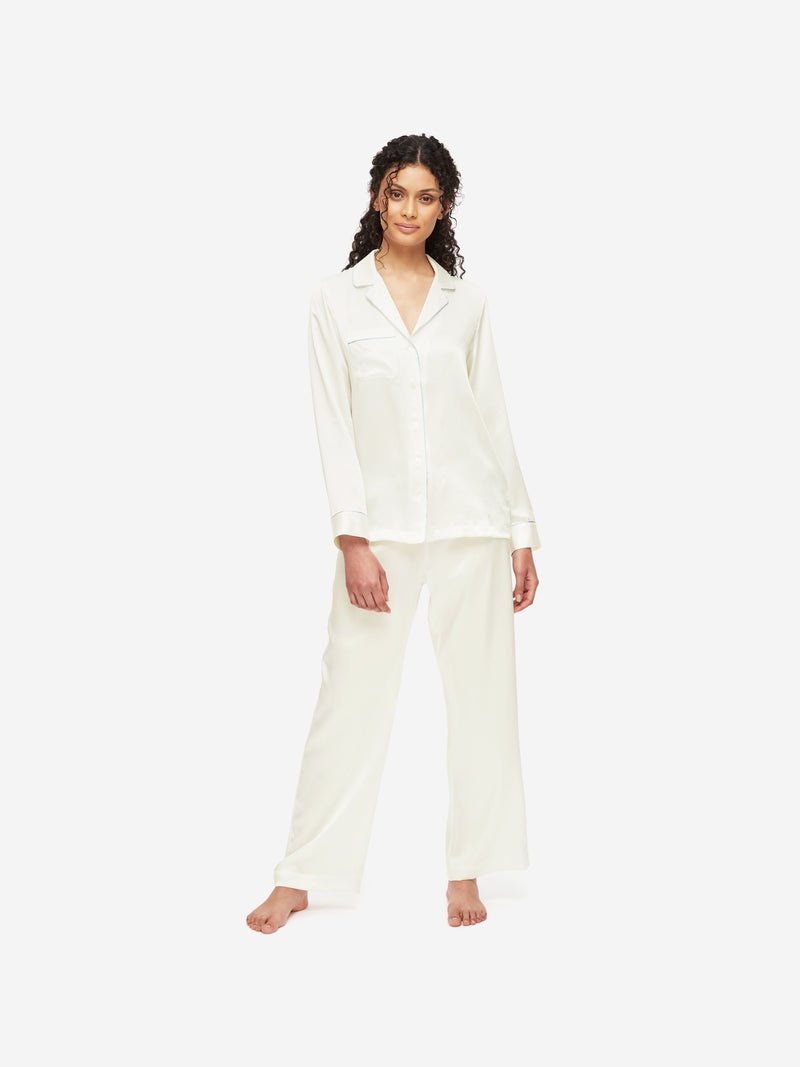 Women's Pyjamas Bailey Silk Satin Ivory - 3
