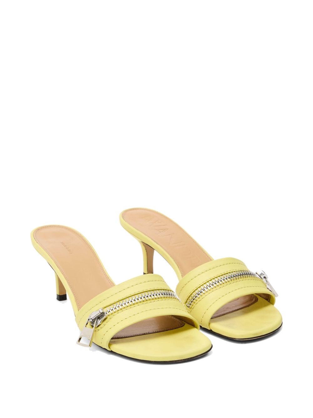 55mm leather heel sandals - 2