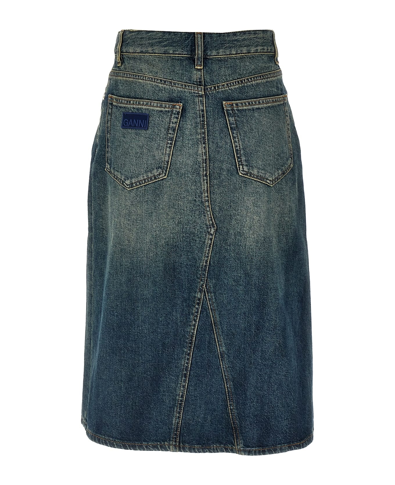 GANNI 'heavy Washed' Skirt | italist | REVERSIBLE