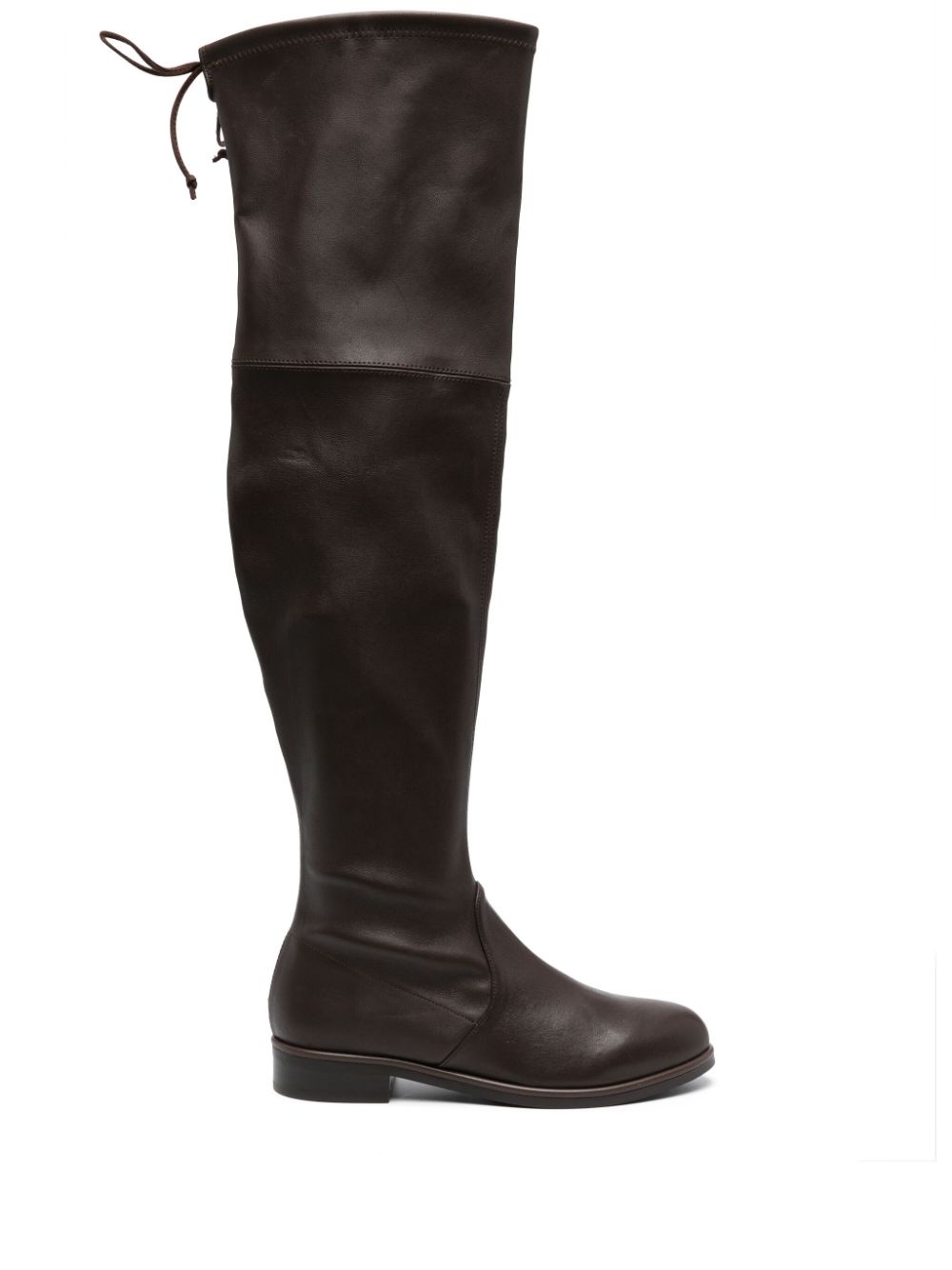 30mm tie-fastening thigh-high boots - 1