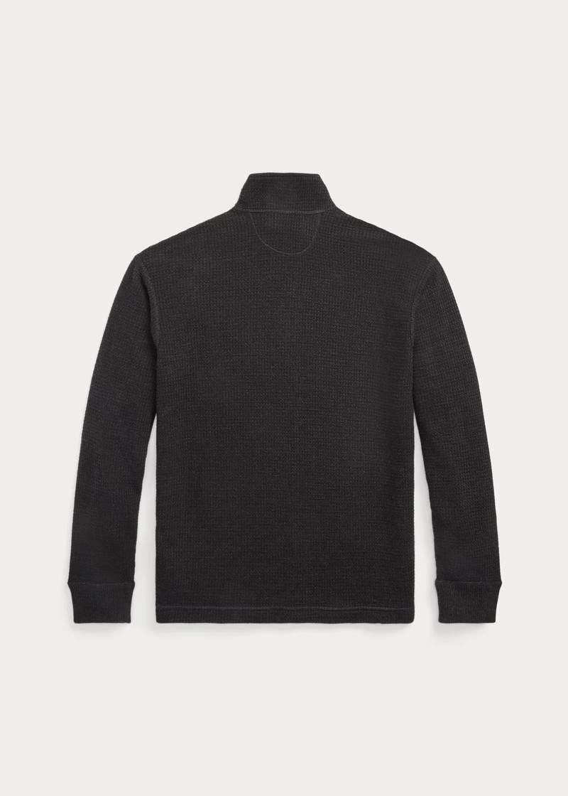 RRL by Ralph Lauren Waffle-Knit Quarter-Zip Pullover outlook