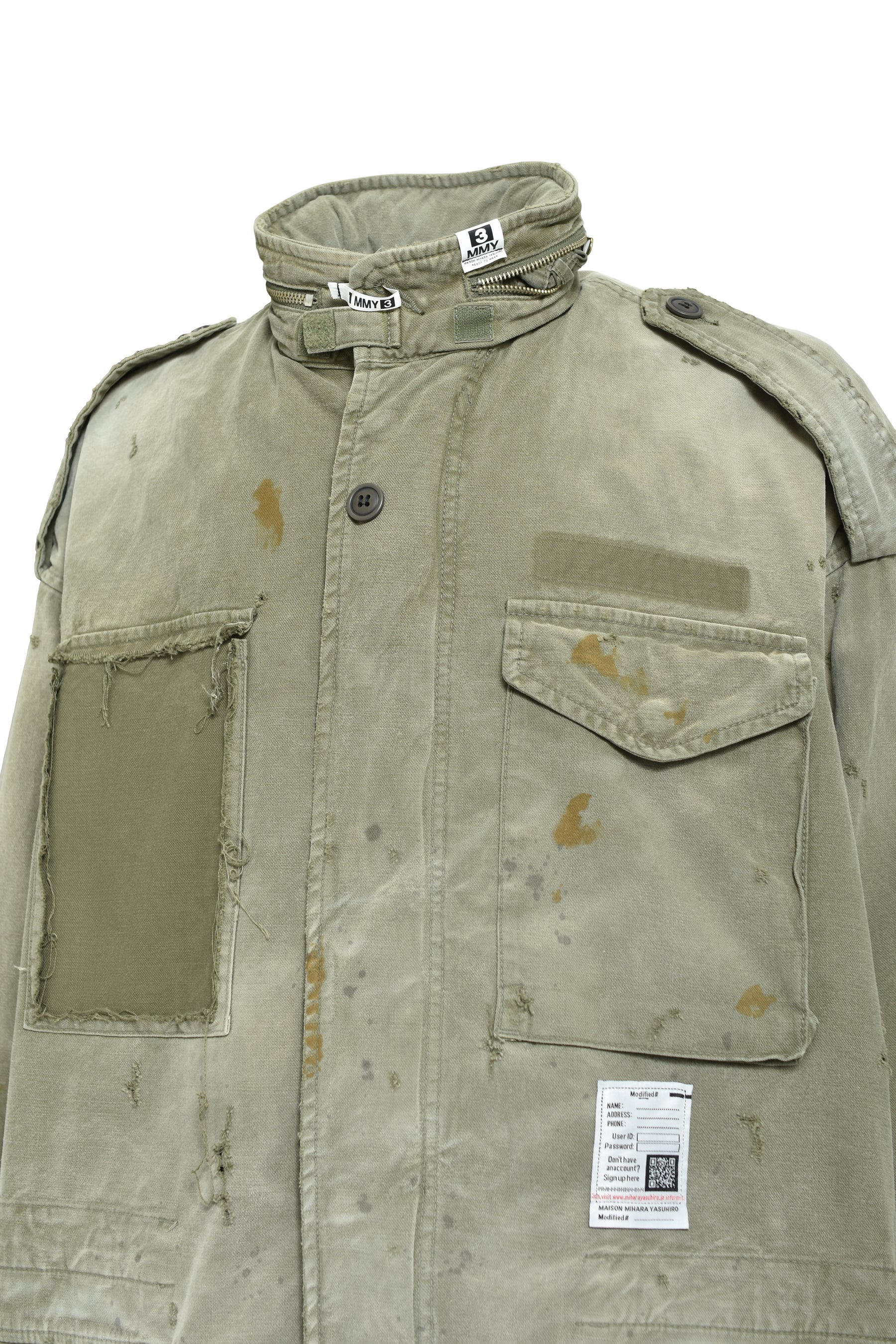 DISTRESSED M-65 JACKET / KHA - 11