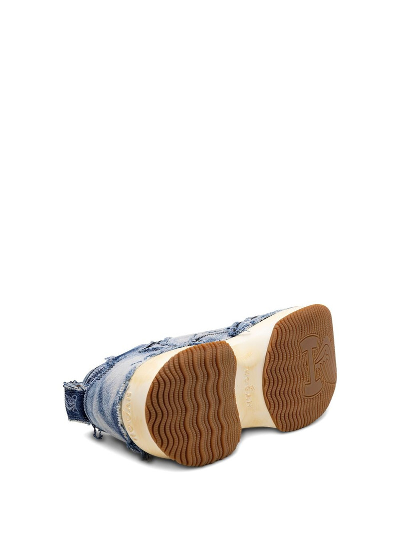 frayed denim platform sneakers 4