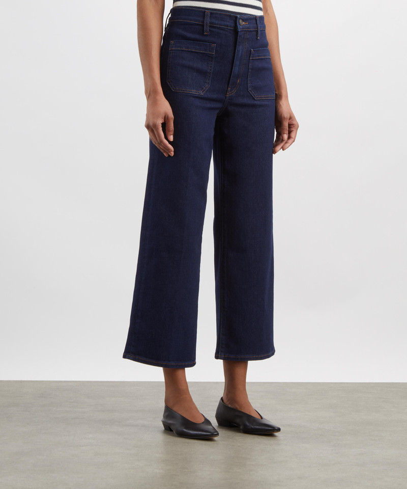 FRAME Anchor High-Waisted Wide Jeans in Cicero outlook