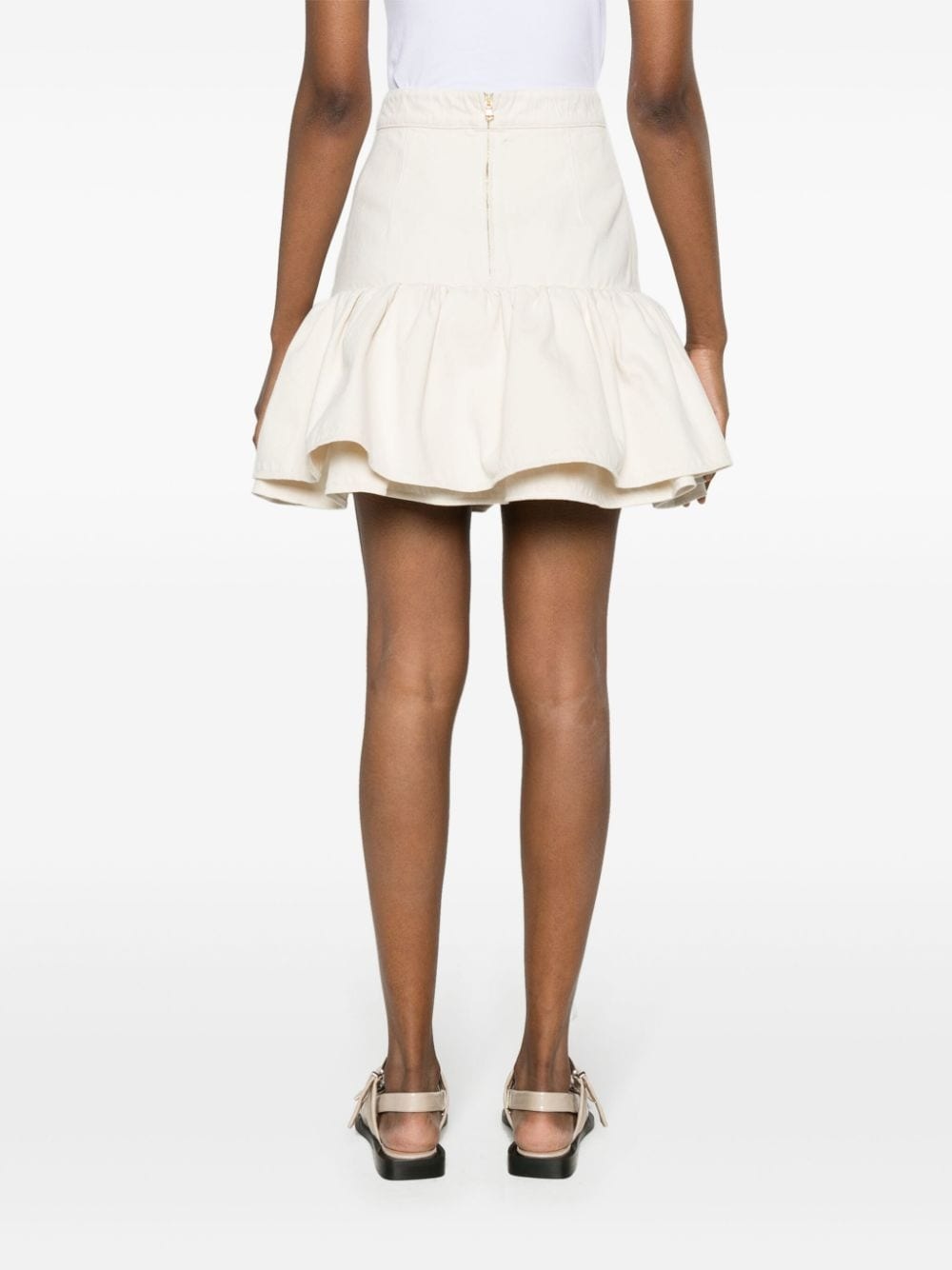 ruffled cotton mini skirt - 4