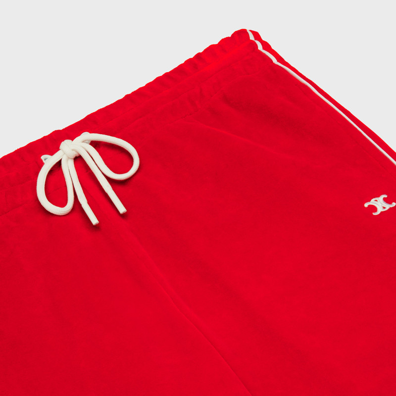 triomphe track pants in velvet jersey 3