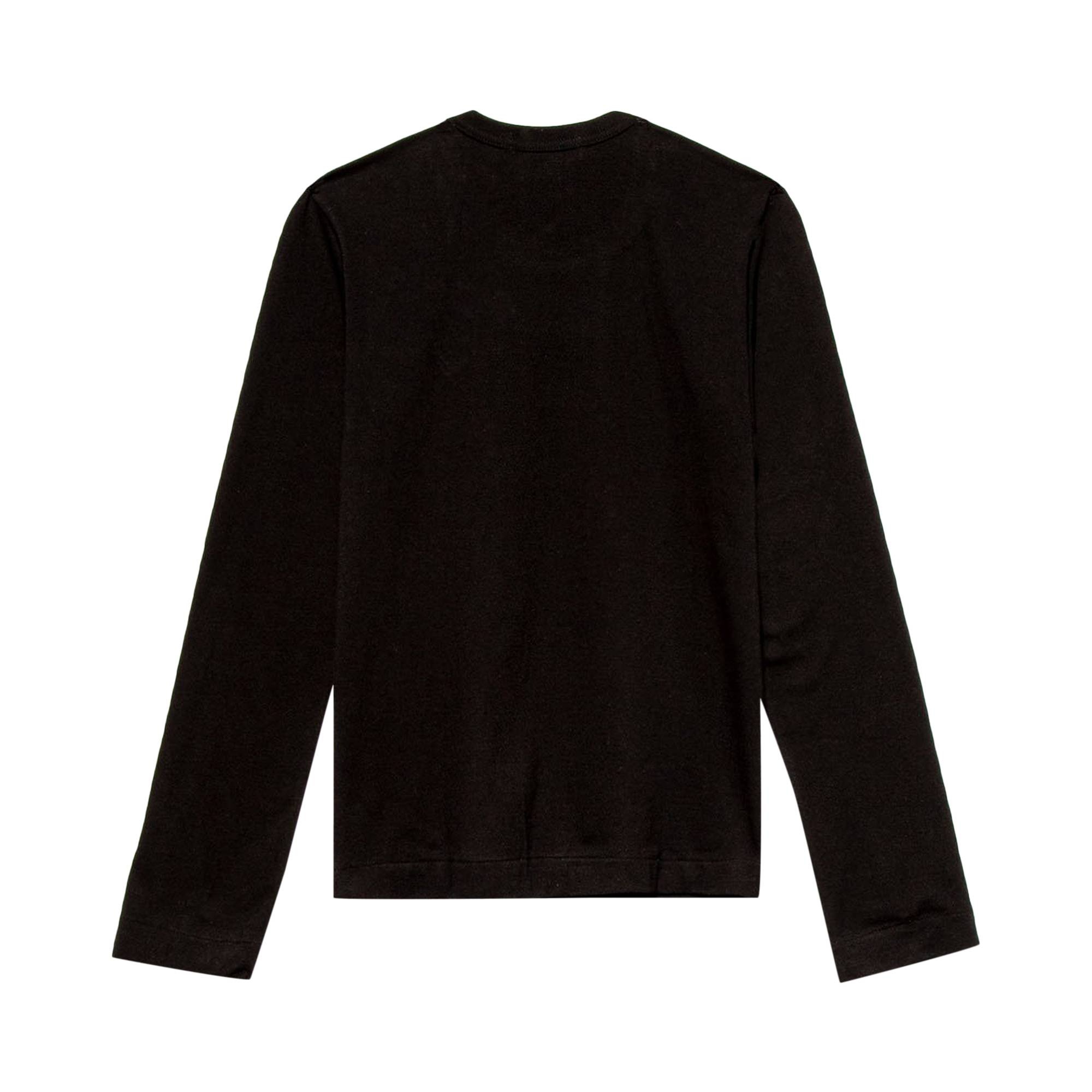 Comme des Garçons PLAY Double Heart Long-Sleeve T-Shirt 'Black' - 2