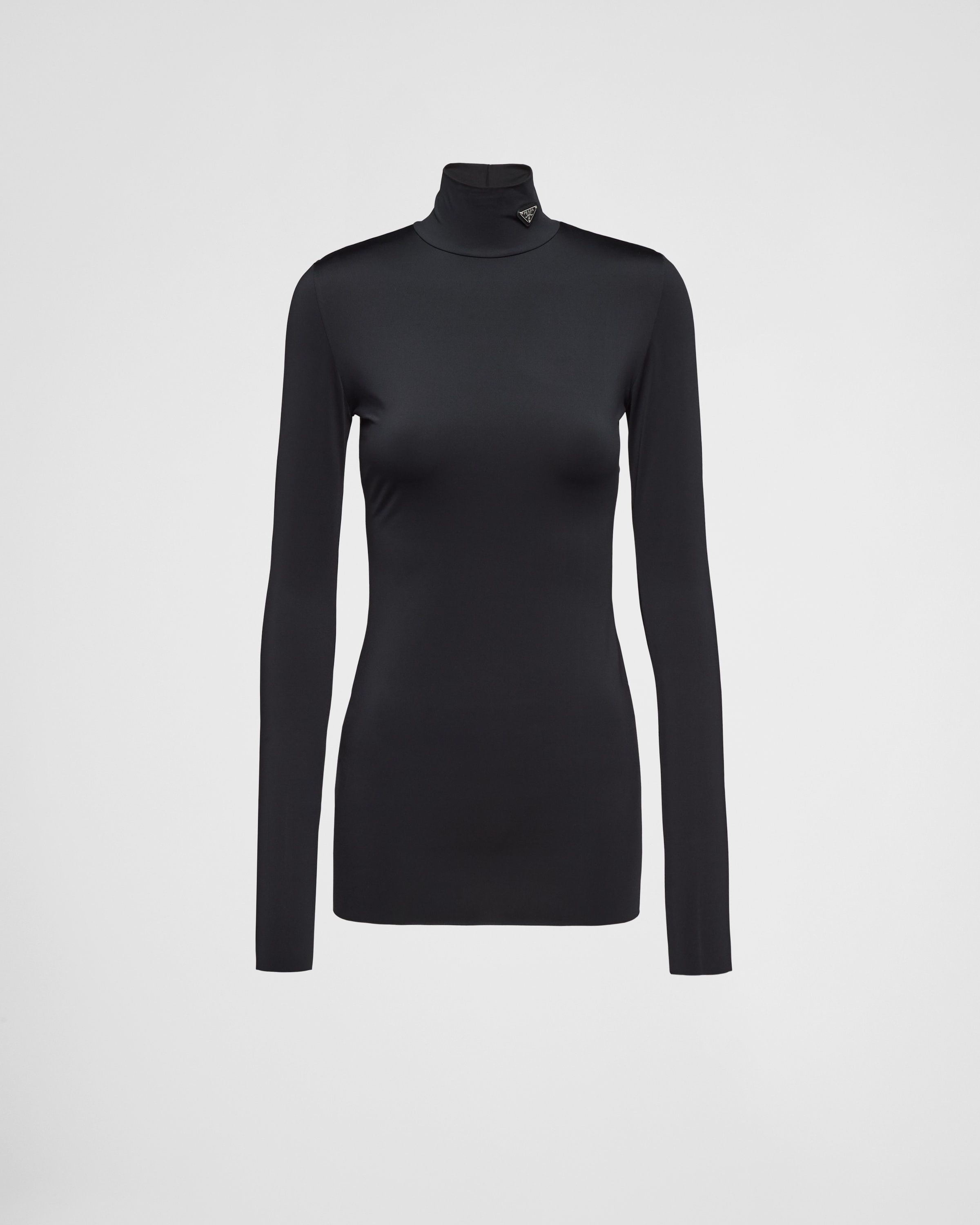 Jersey turtleneck top - 1