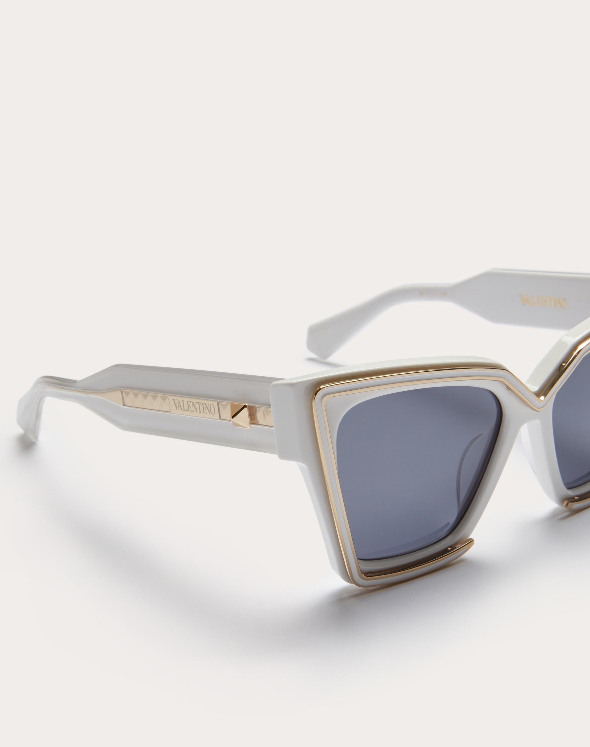 V - GRACE OVERSIZED CATEYE ACETATE  FRAME WITH TITANIUM DETAILS - 4