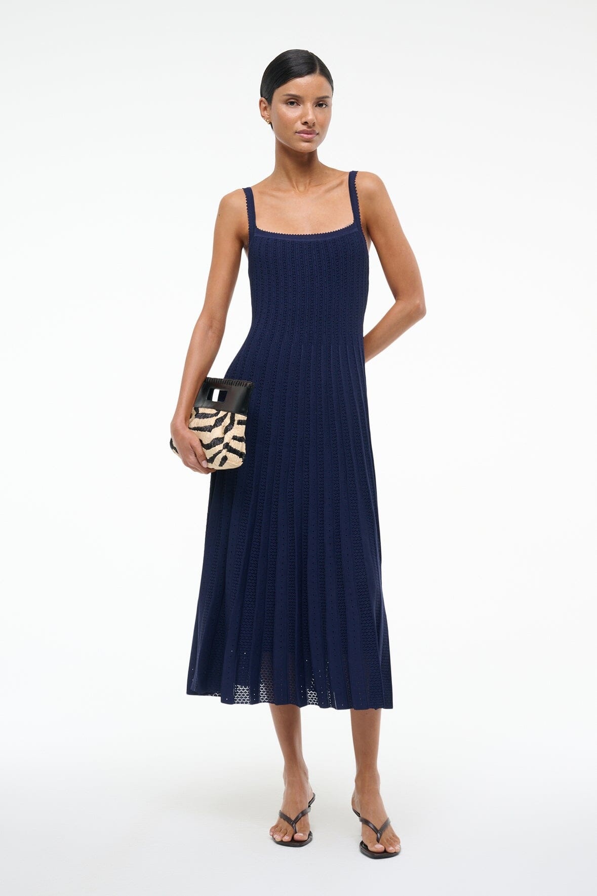 STAUD ELLEN DRESS NAVY - 5