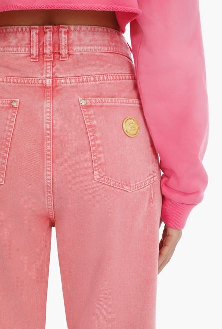 Pink denim boyfriend jeans - 6