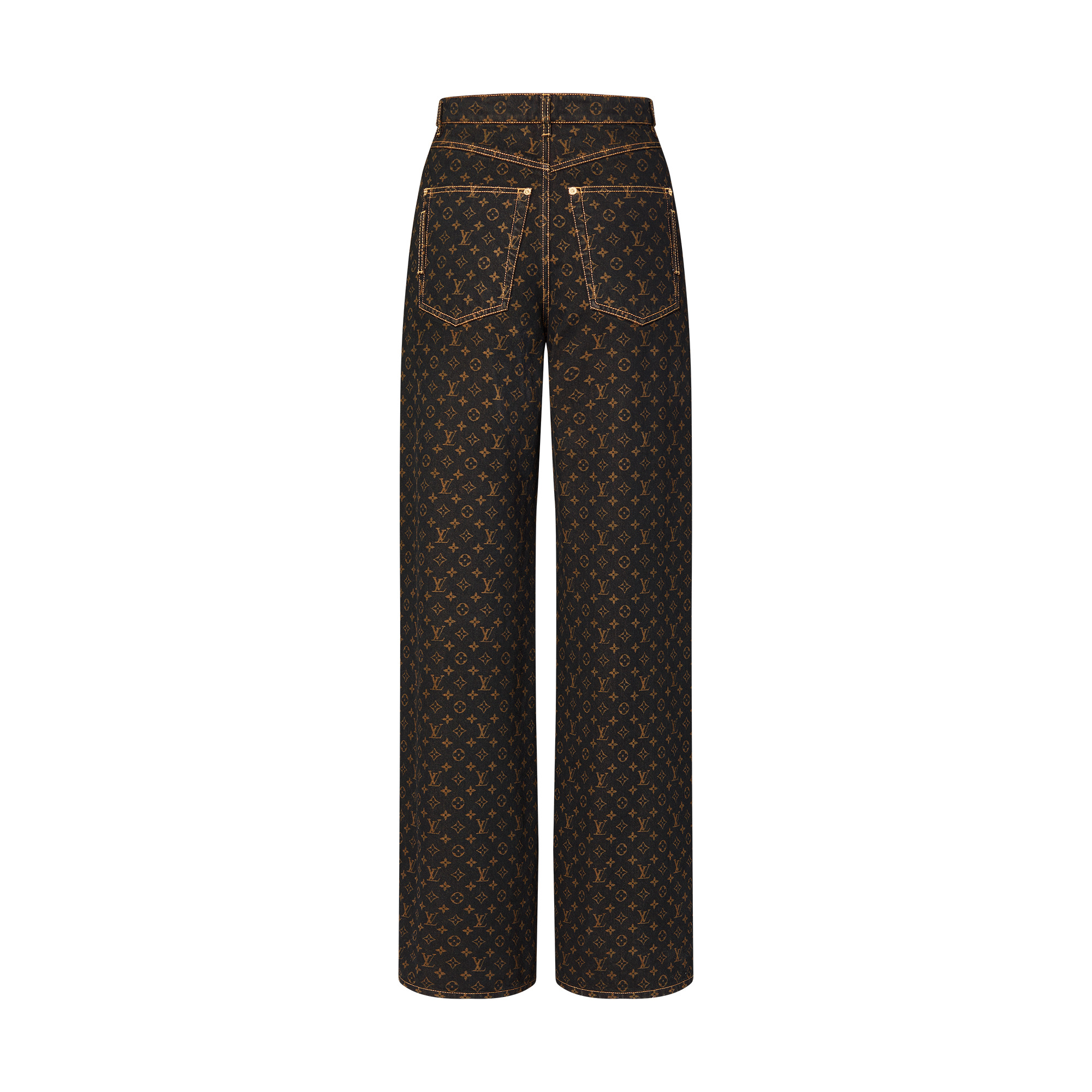 Monogram Straight-Cut Jeans - 3