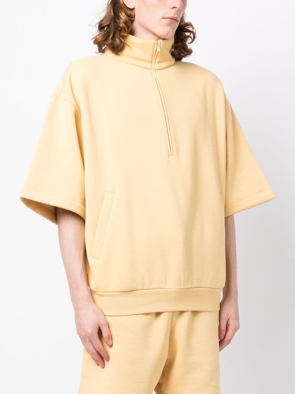 drop-shoulder half-zip shirt - 4