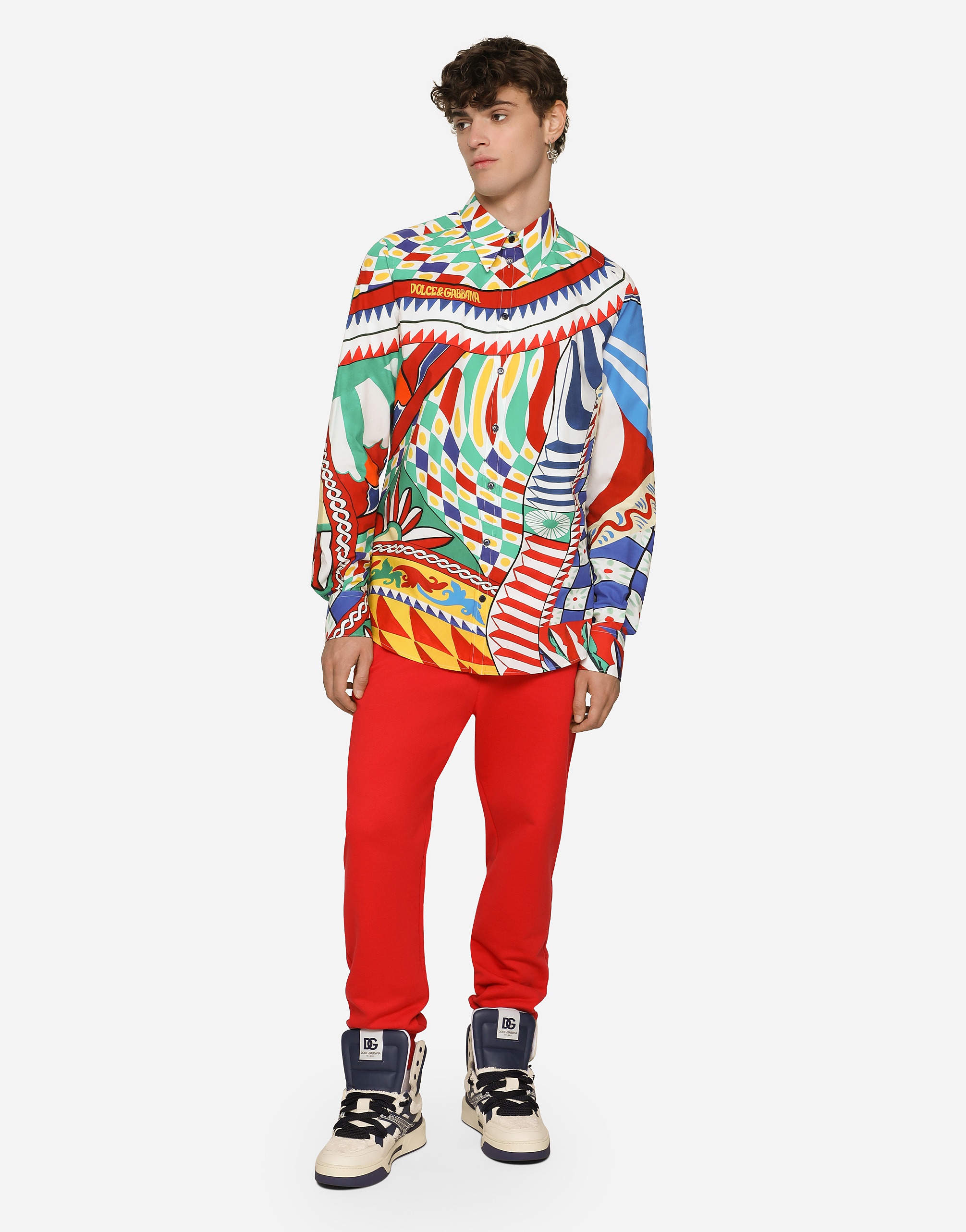 Carretto-print Martini-fit poplin shirt - 2