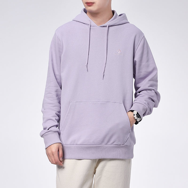 Men's Converse Athleisure Casual Sports Hooded Pullover Knit Light Purple 10020343-A19 - 3