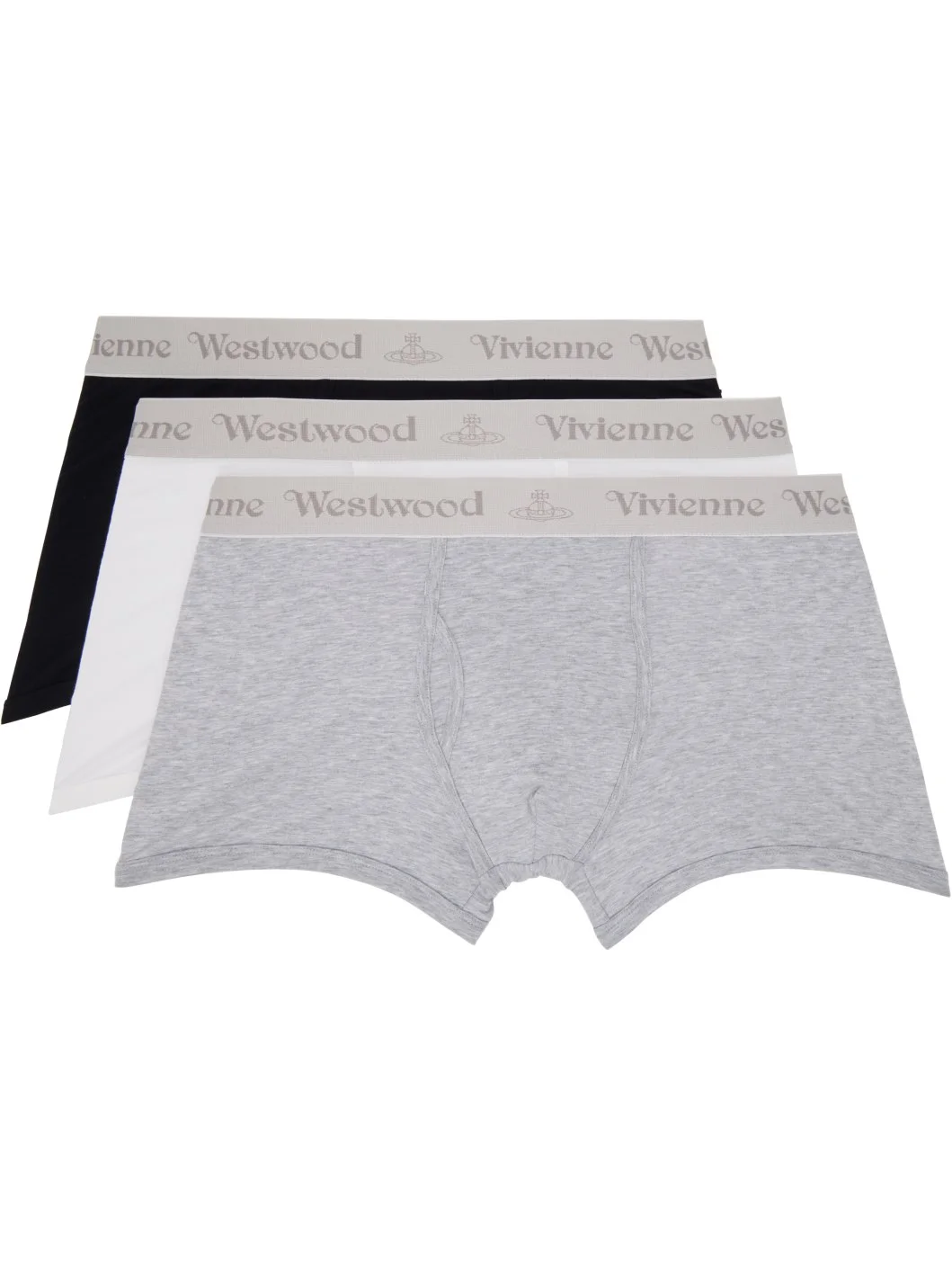 Three-Pack Multicolor Cotton Boxer Briefs - 1