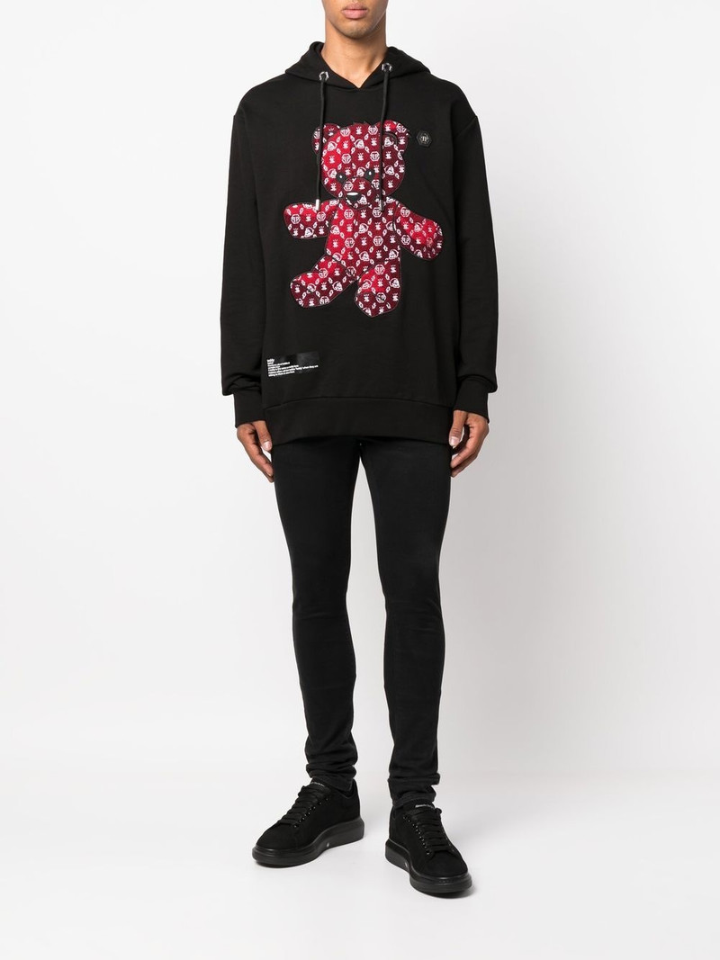 PHILIPP PLEIN Teddy Bear long-sleeve hoodie outlook