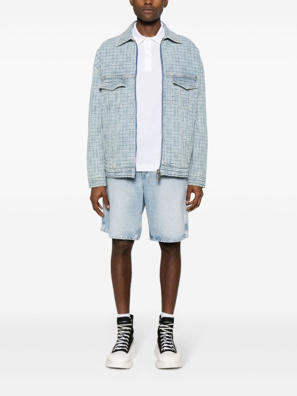 4G-embossed denim jacket - 2