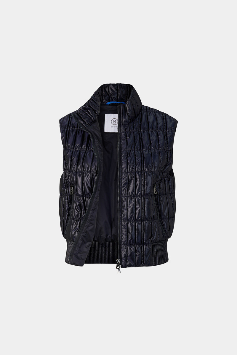 Sally quilted vest in Navy blue 7