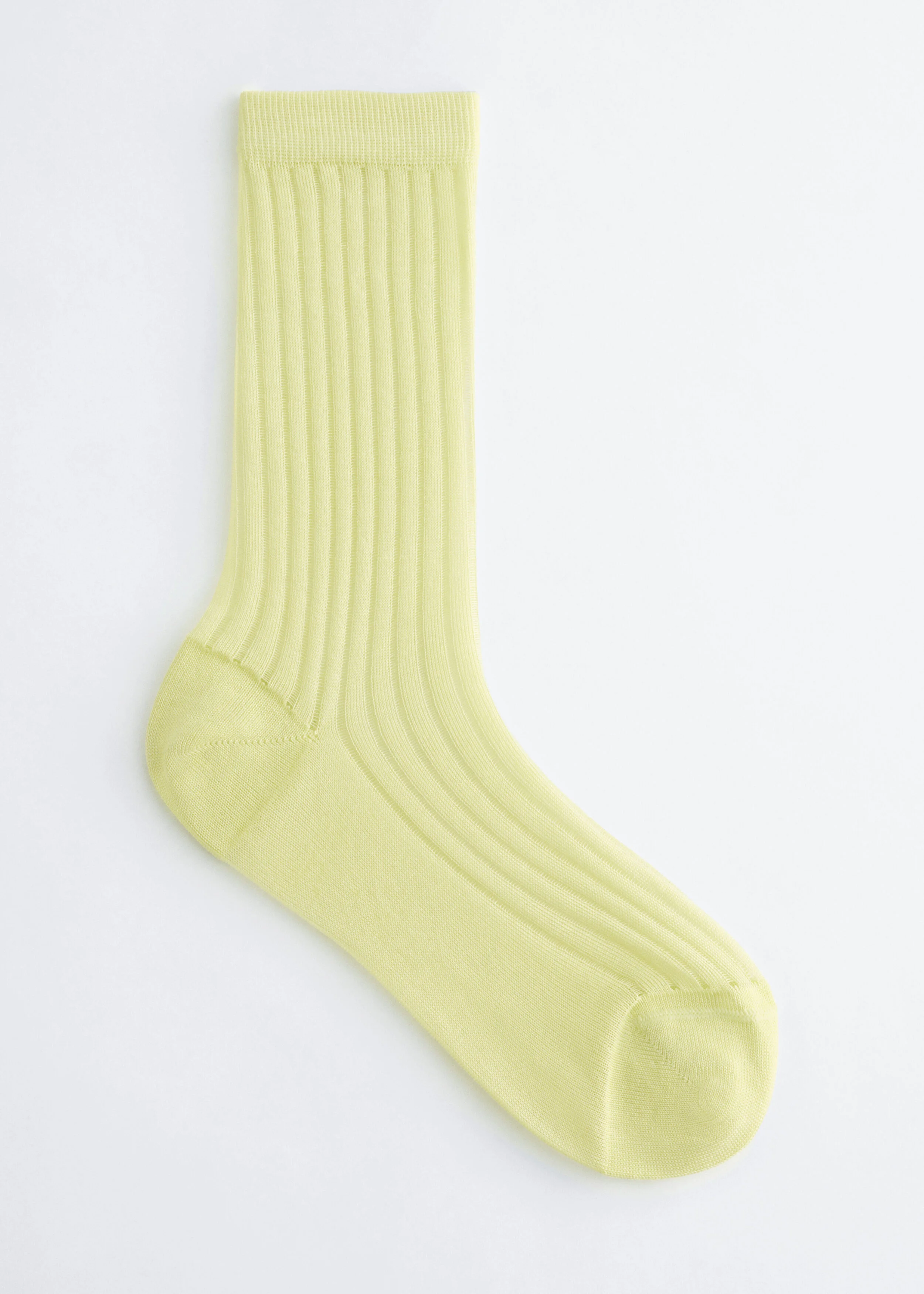 Ribbed Sheer Socks - 1