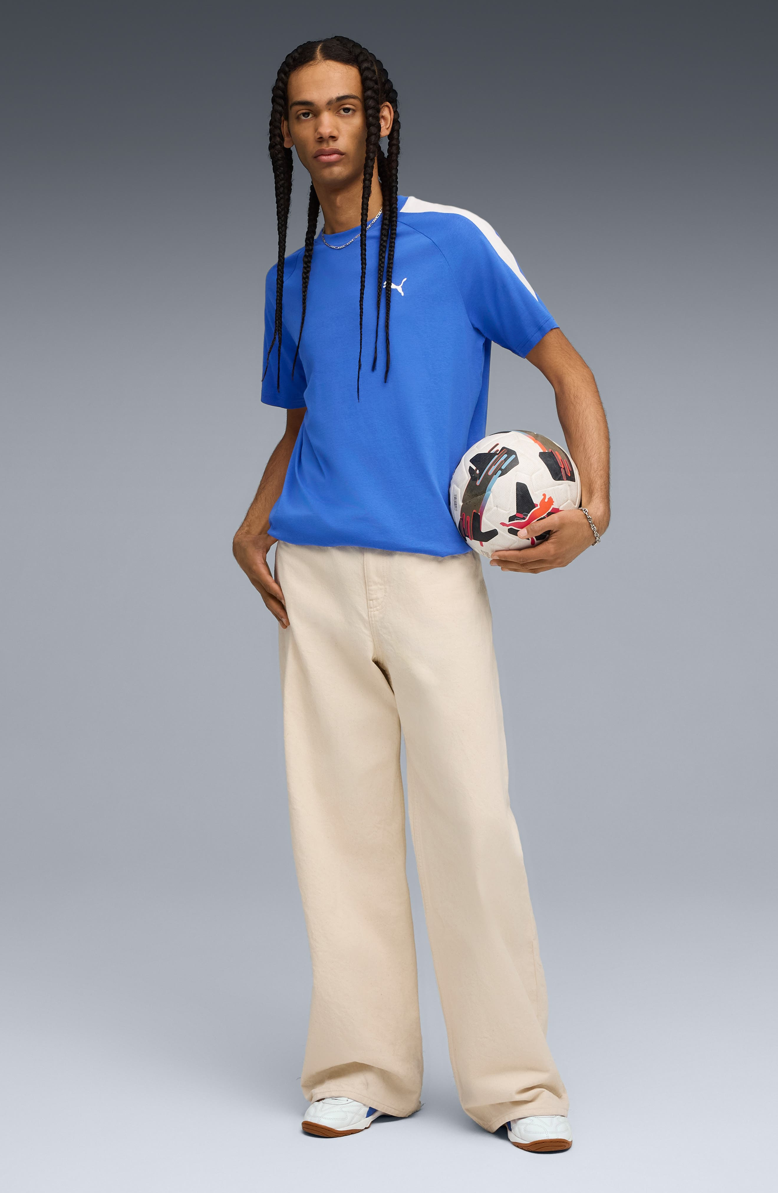 PUMA T7 Cotton T-Shirt in Mountain Blue at Nordstrom - 5