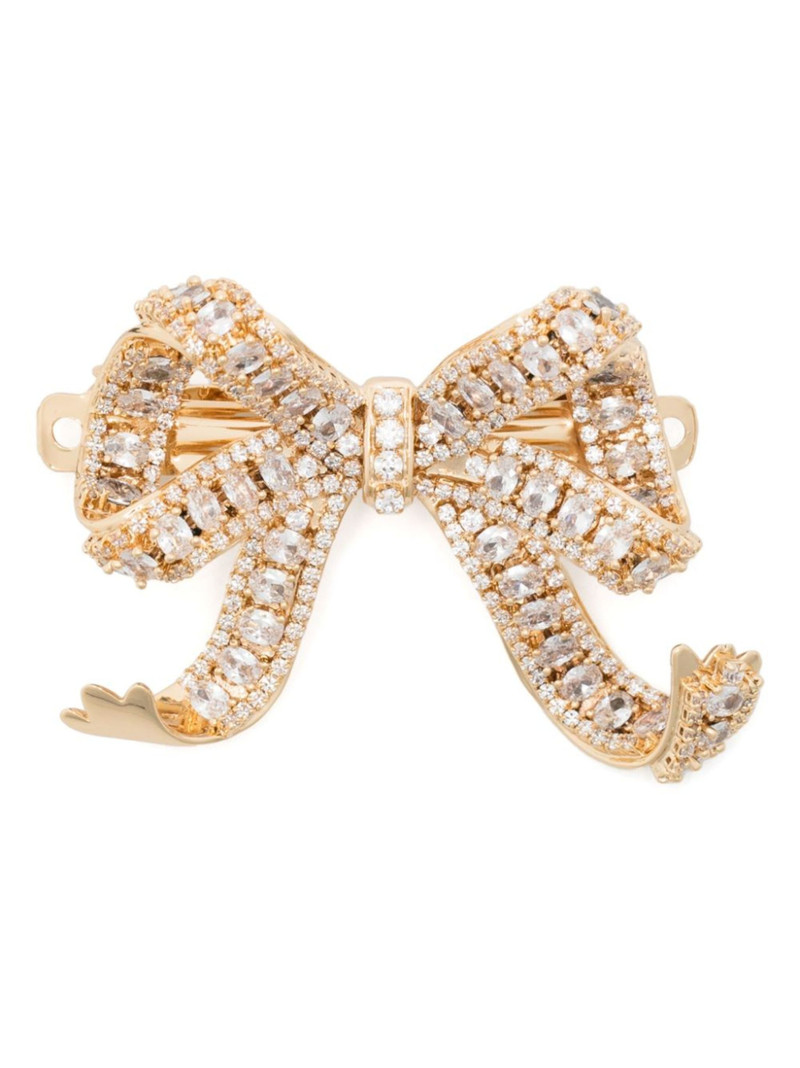 crystal-embellished bow hair clip 1