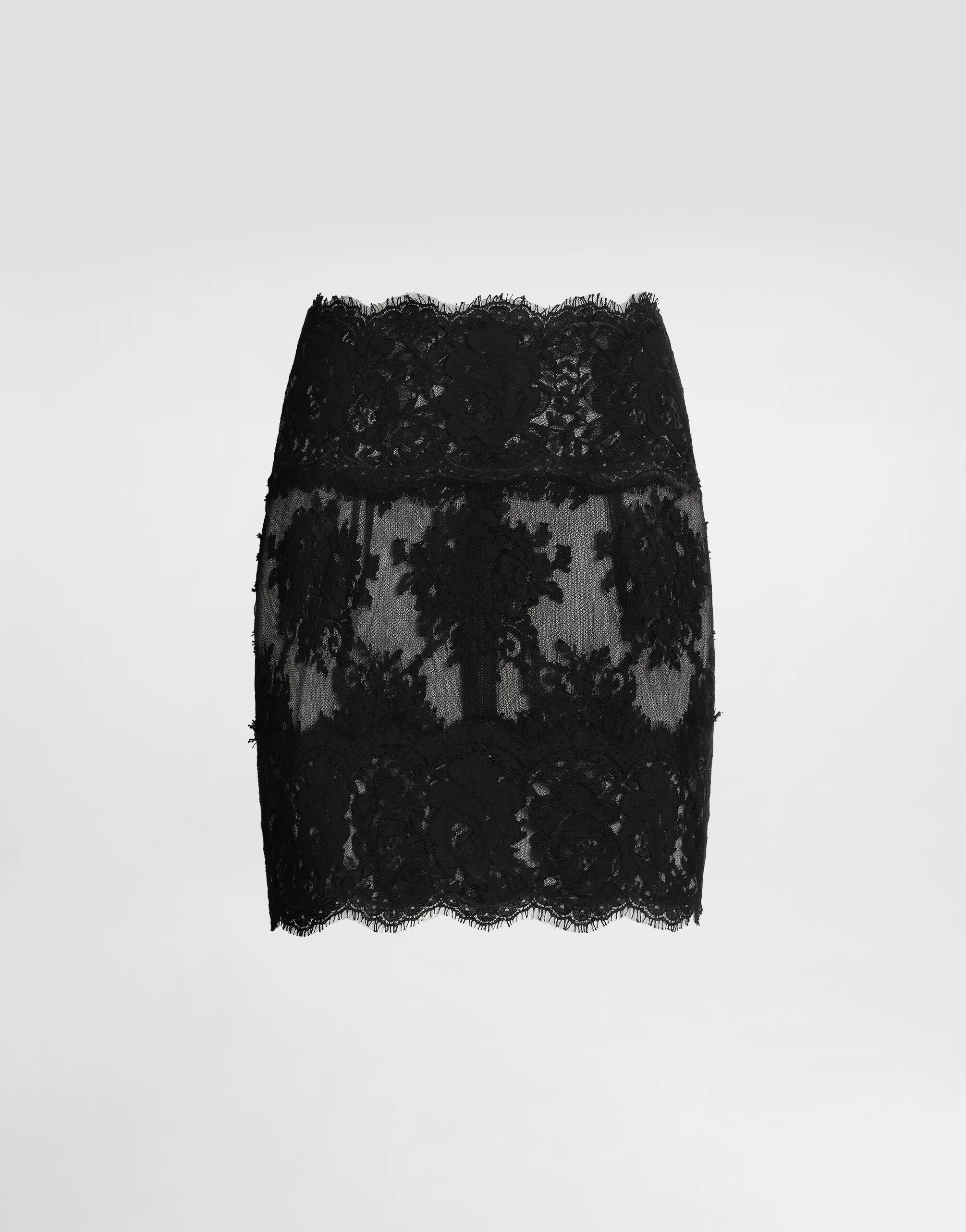 Short skirt in chantilly lace - 1