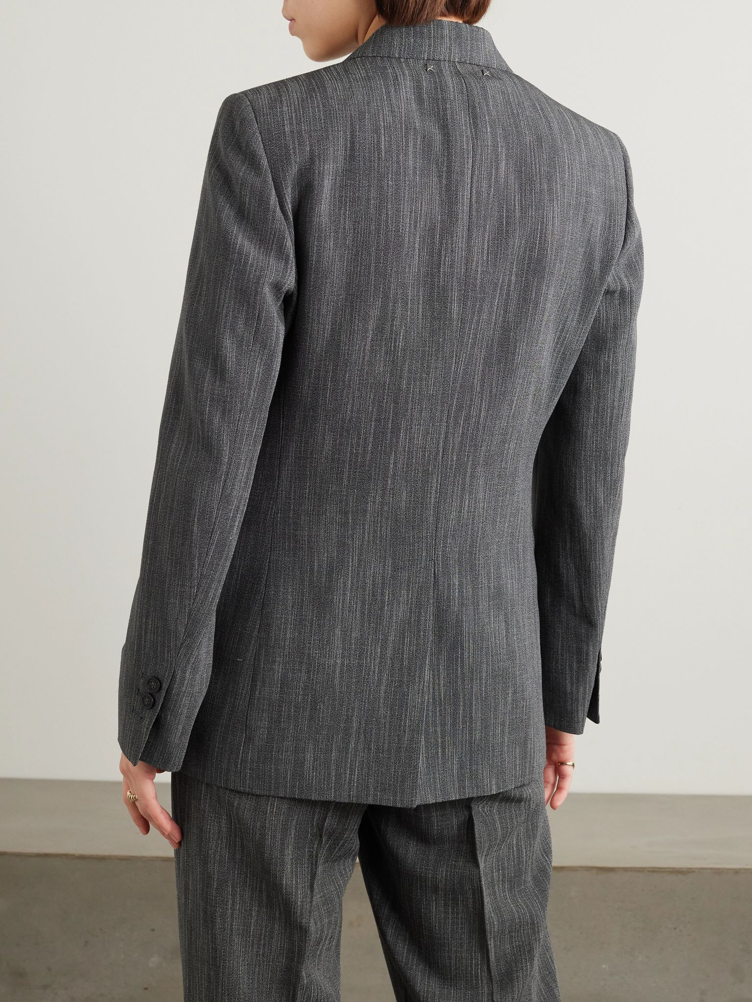 Wool-blend blazer Gray - 4