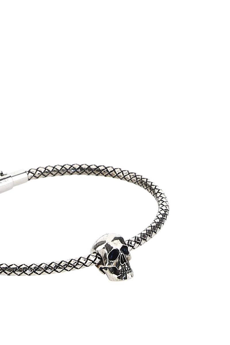 skull-charm woven bracelet - 2