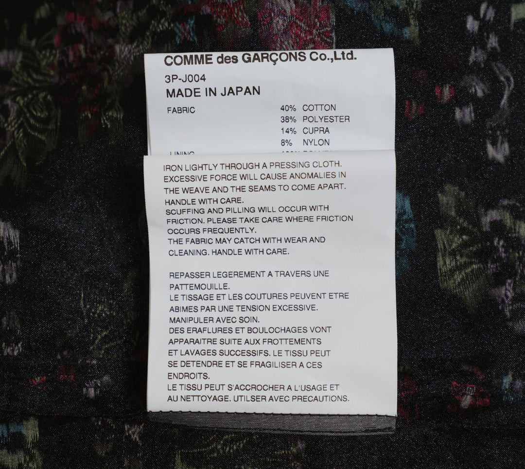 Floral Pattern Cut Jacquard Jacket - 4