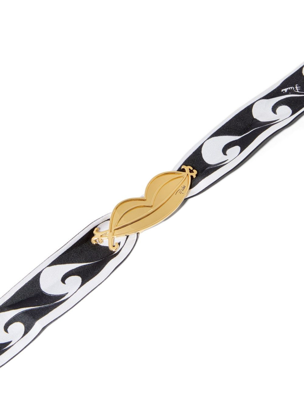 scarf lip-ring choker - 4