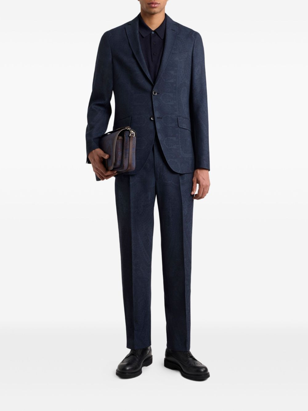 paisley-print wool blazer - 2