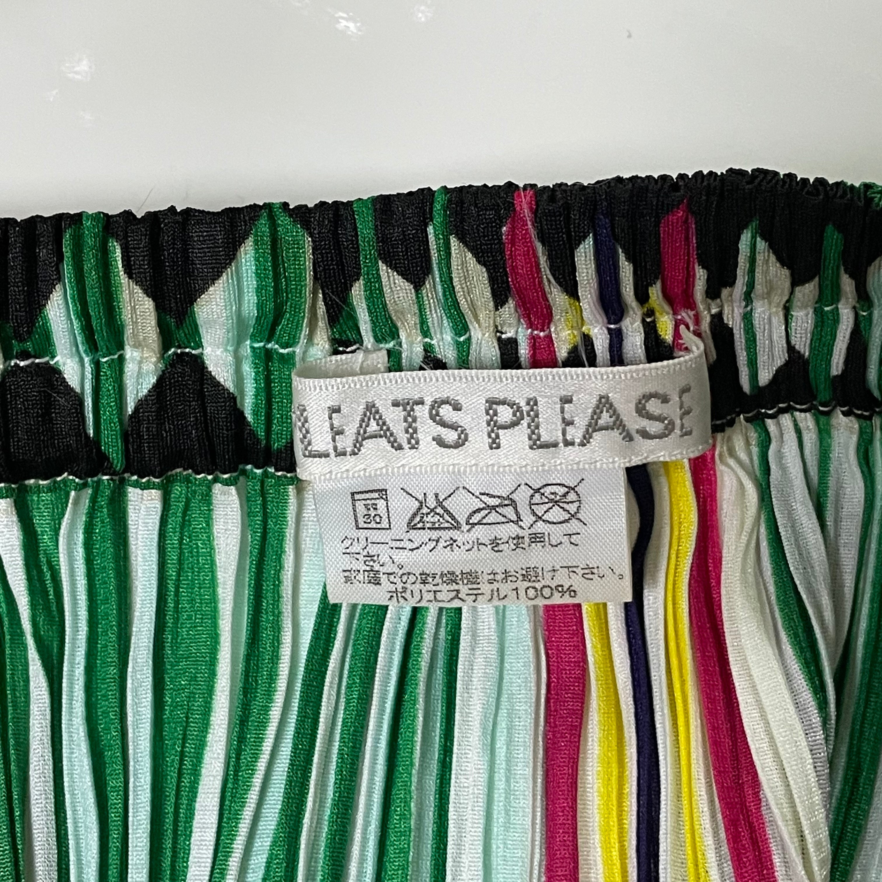 PLEATS PLEASE ISSEY MIYAKE Spring Summer 2002 Pleated Checkered Midi Skirt - 5