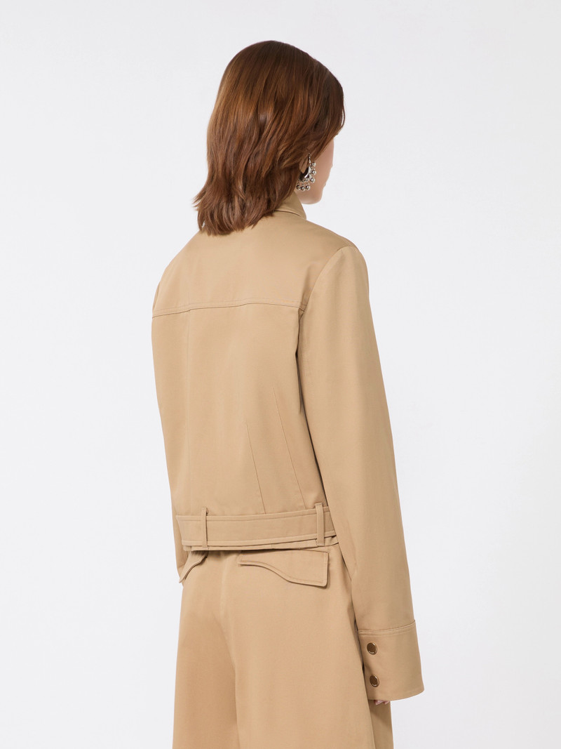 FINANZA Boxy cotton jacket - BISCUIT 4