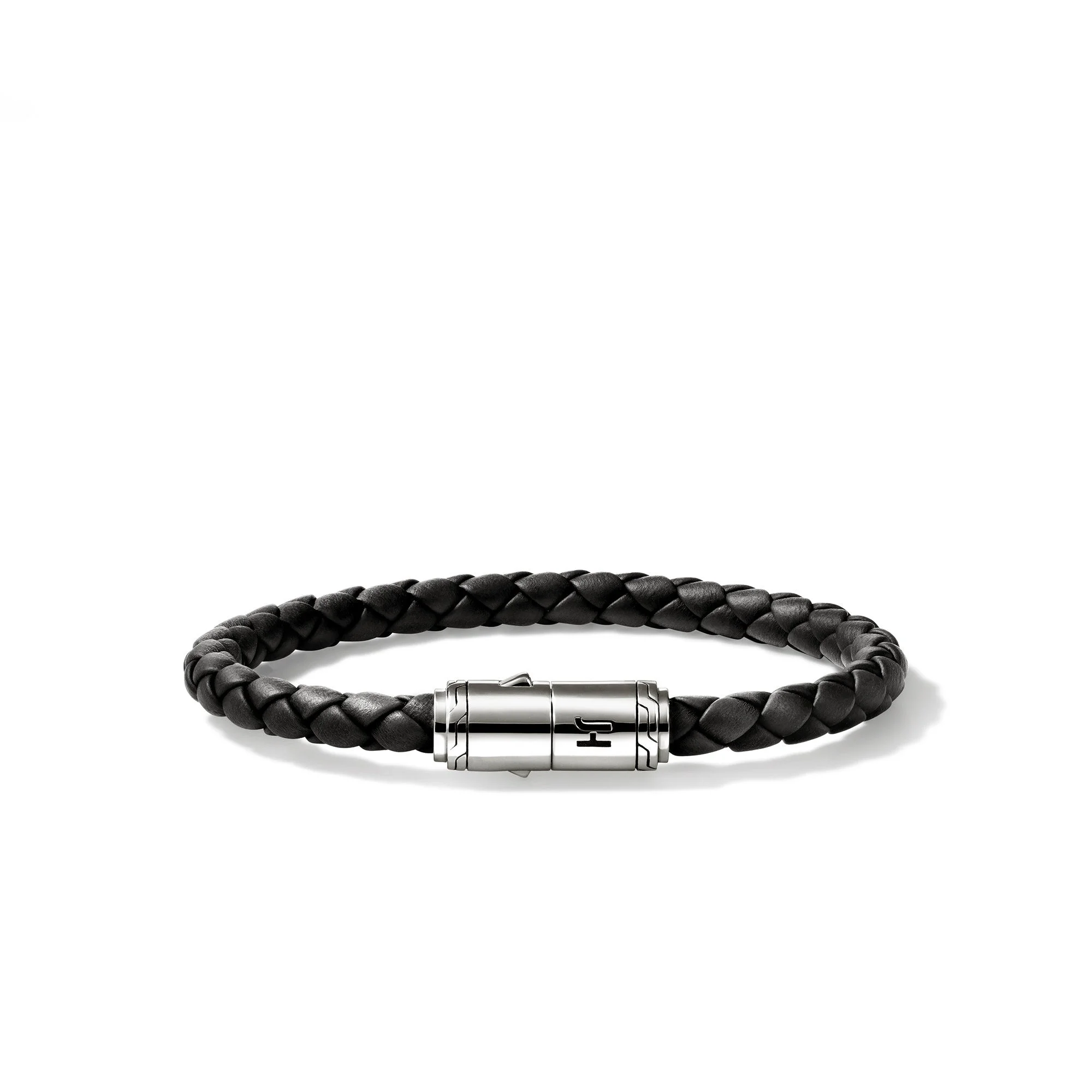 Leather Bracelet, Sterling Silver, 6MM - 1