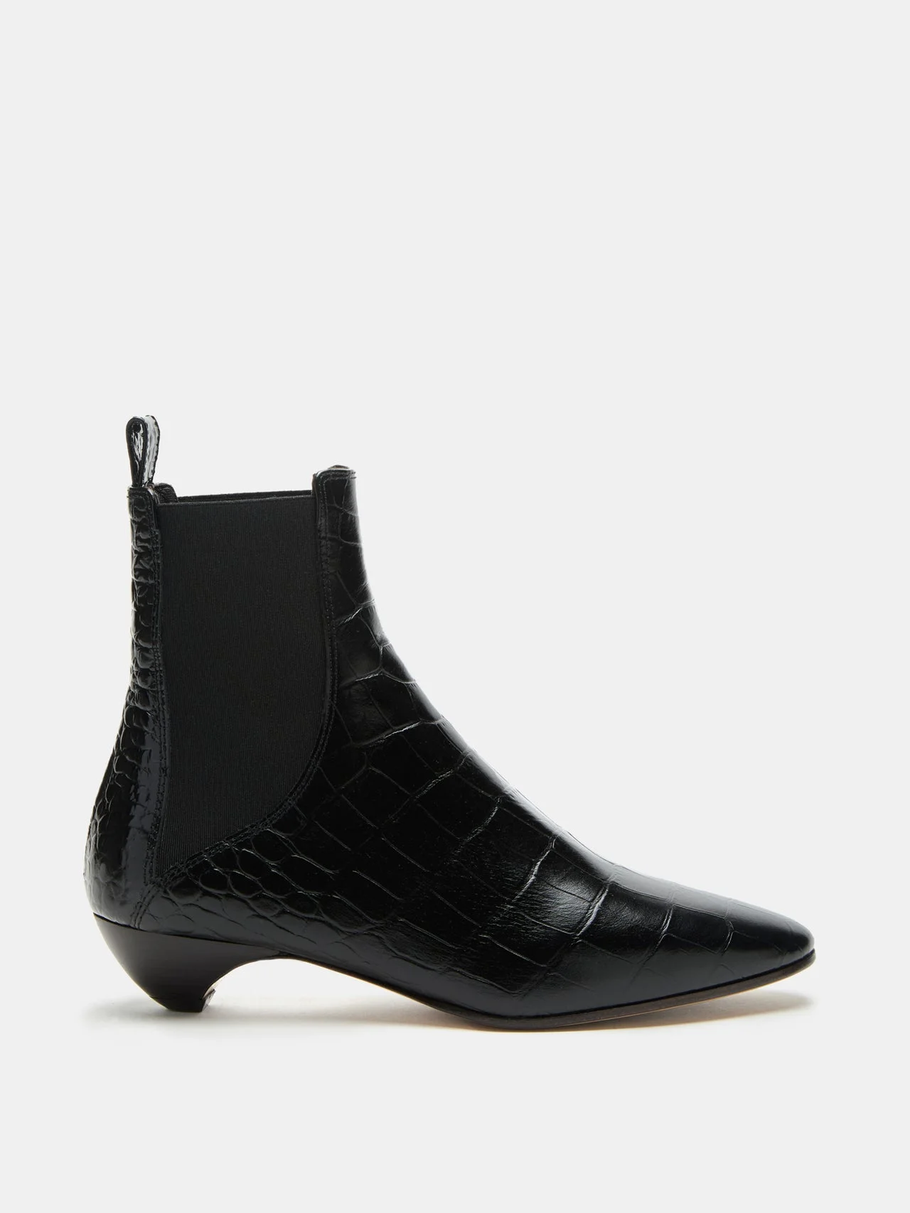 Allegra Chelsea / Coco Black Leather Croc Effect - 1