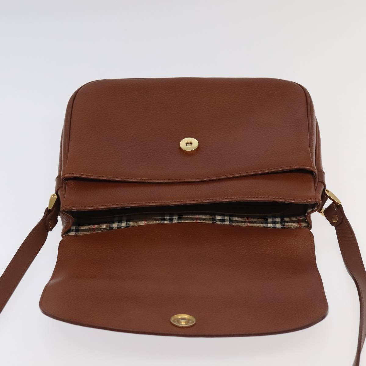 Burberry Shoulder Bag Leather Gold Brown - 10